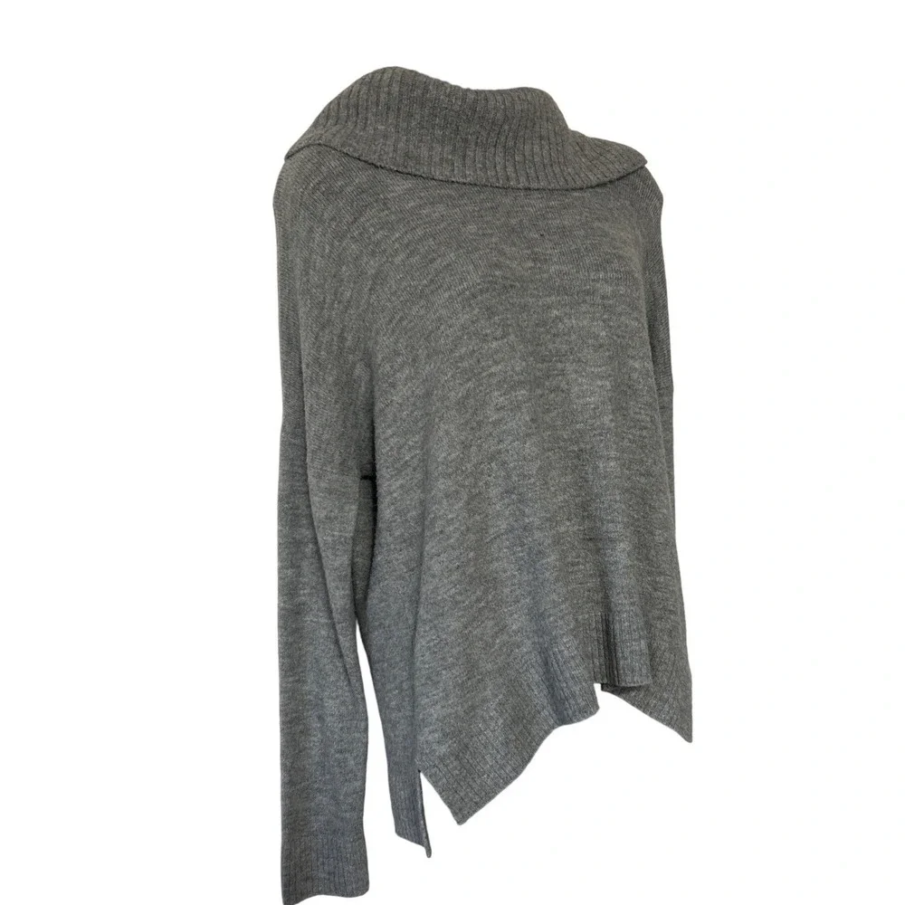 Banana Republic Womens Medium Grey Cowl Neck Oversized Knit Sweater 18A08052-W-4